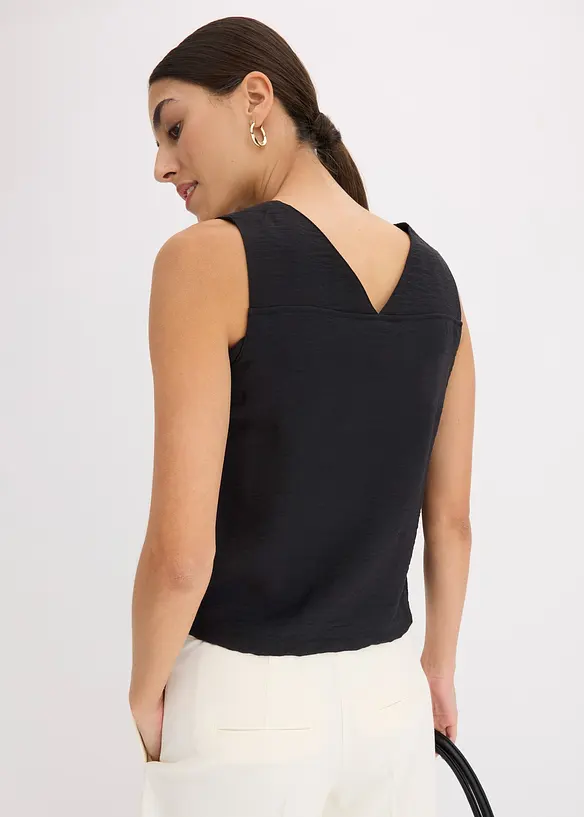 Blouse sans manches en viscose m&eacute;lang&eacute;e, bonprix