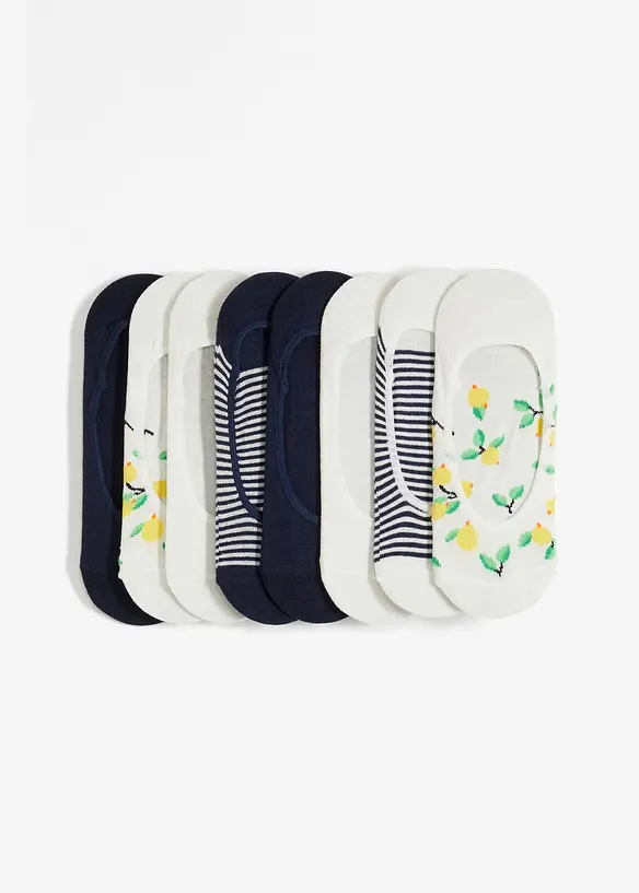 Lot de 8 paires de protège-pieds en coton majoritaire, bonprix