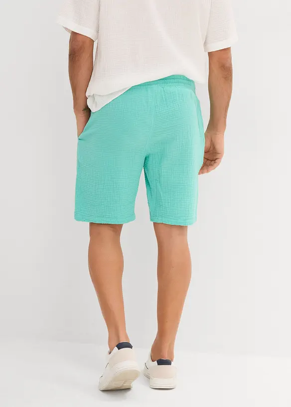 Short en gaze 100% coton, Regular, bonprix