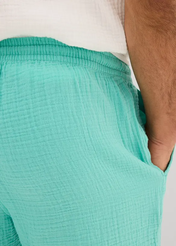 Short en gaze 100% coton, Regular, bonprix