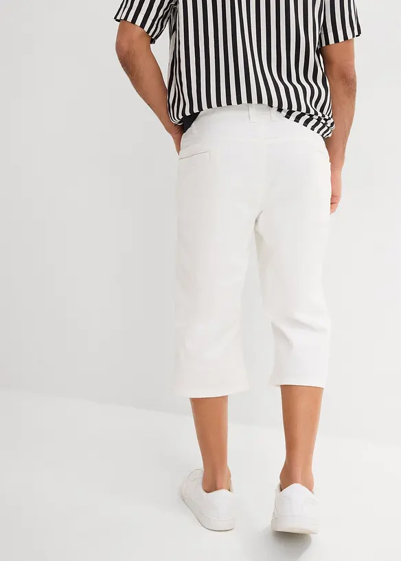 Bermuda long et léger en jean extensible, Regular, bonprix