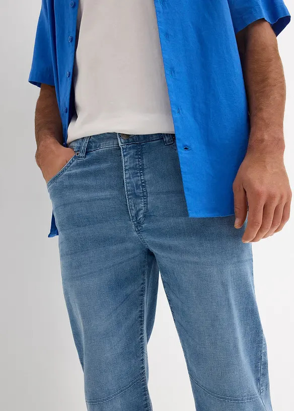 Bermuda long et l&eacute;ger en jean extensible, Regular, bonprix