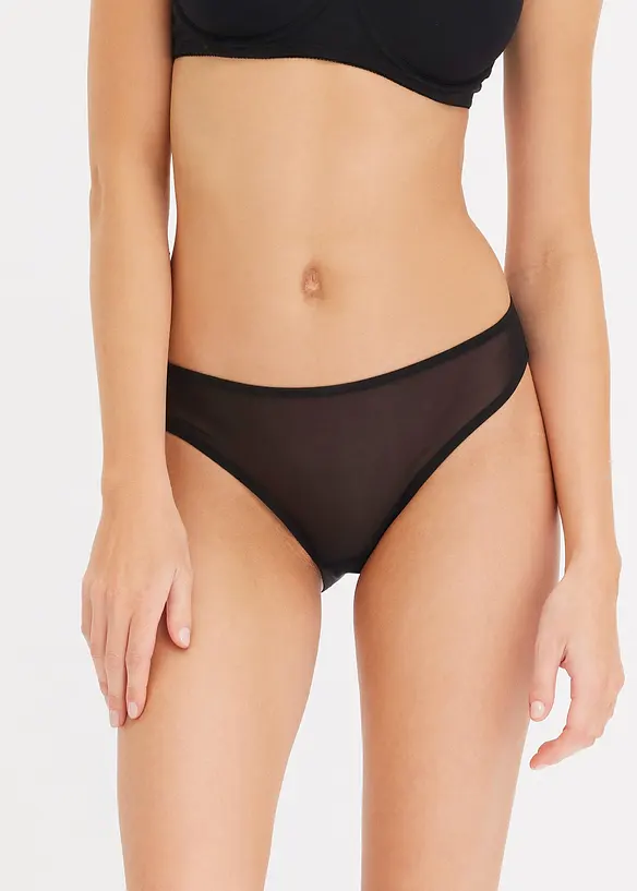 Lot de 3 slips en mesh, bonprix