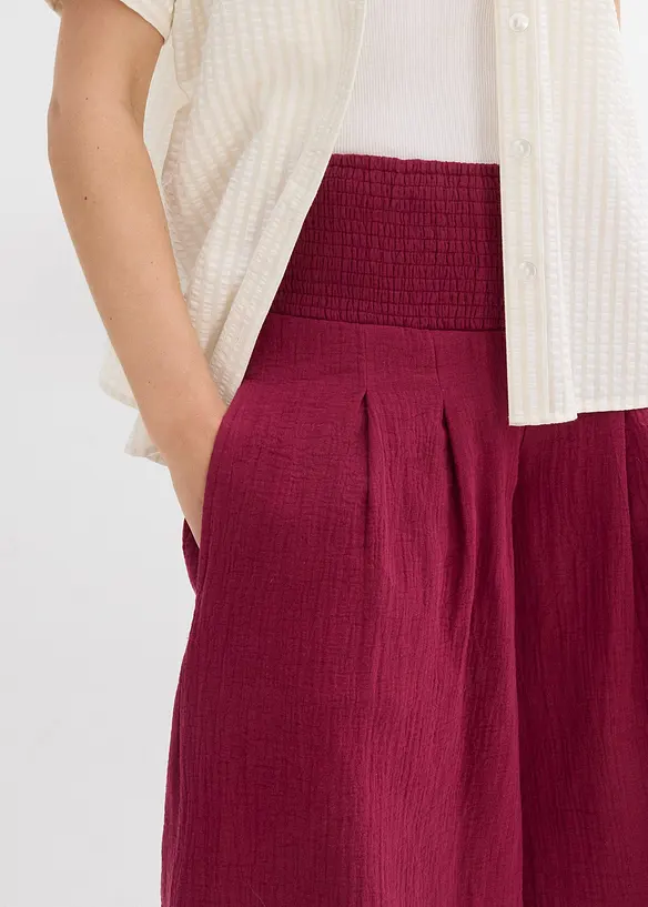 Pantacourt en gaze de coton, bonprix