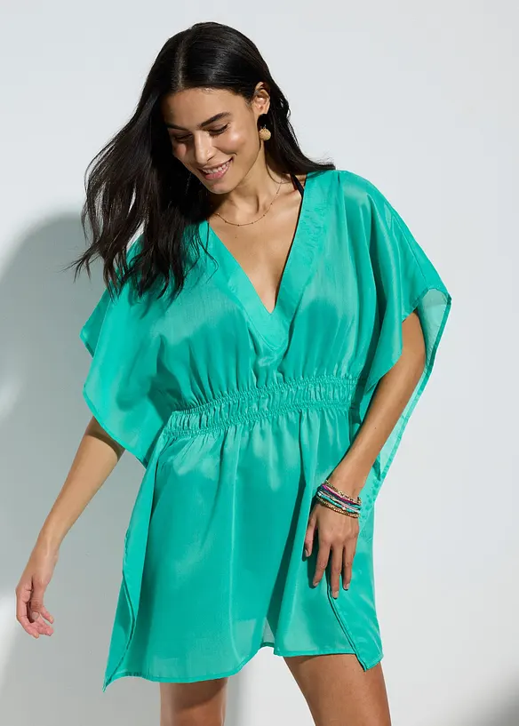 Tunique de plage transparente à col V, bonprix