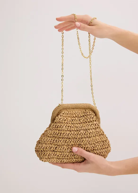 Sac en paille à bandoulière, bonprix