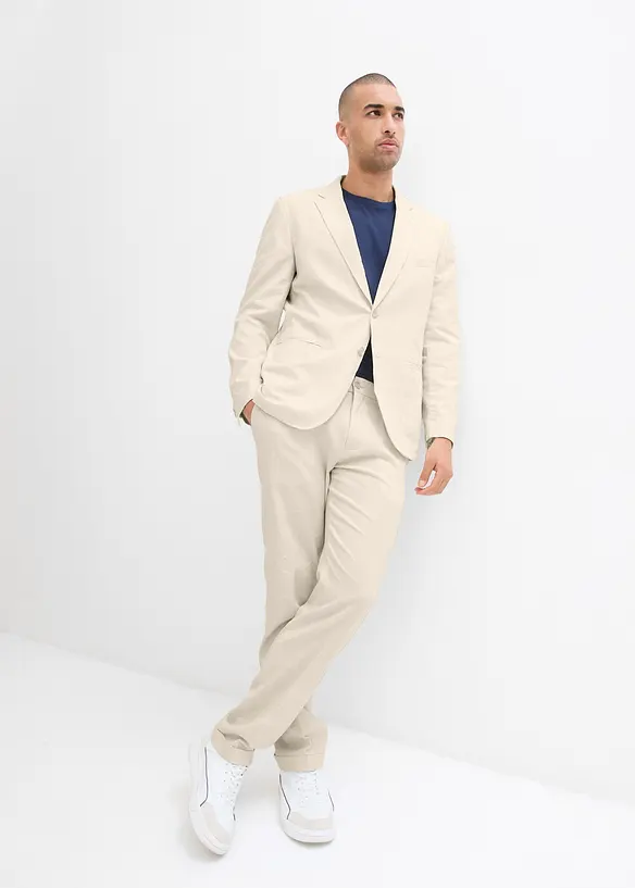 Veste de costume avec lin, Regular, bonprix