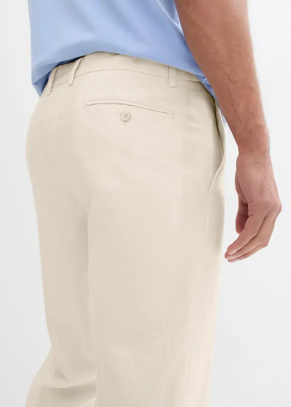 Pantalon de costume avec lin, Regular, bonprix