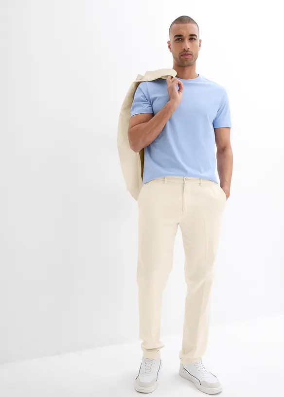 Pantalon de costume avec lin, Regular, bonprix