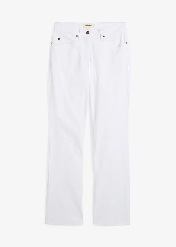 Jean droit taille mi-haute, extensible, bonprix