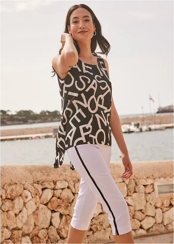 Blouse sans manches en viscose fluide, bonprix