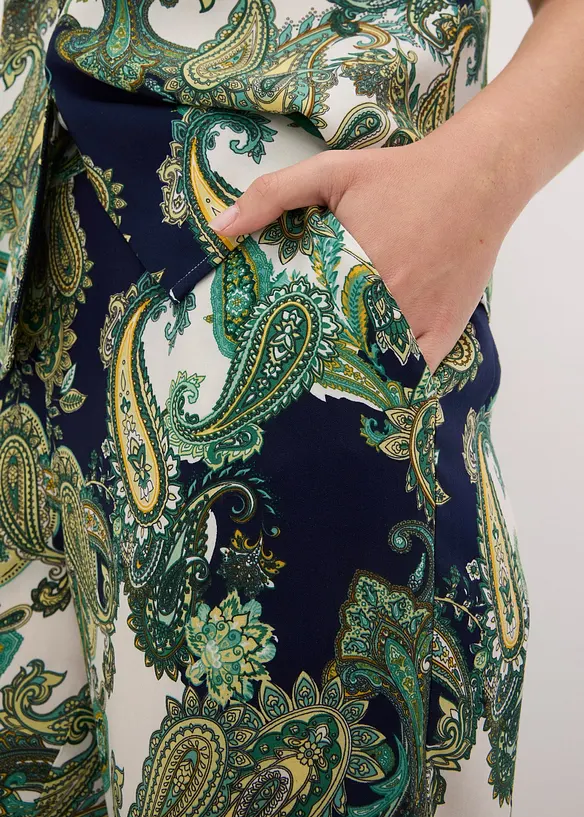 Pantalon fluide imprim&eacute; en viscose, bonprix