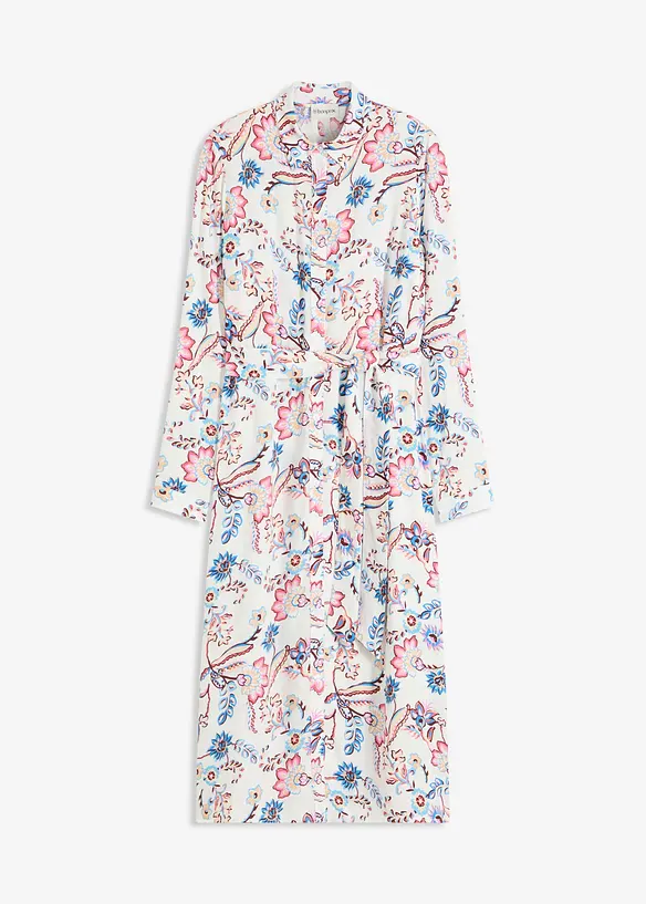 Robe-chemise imprimée en viscose fluide, bonprix