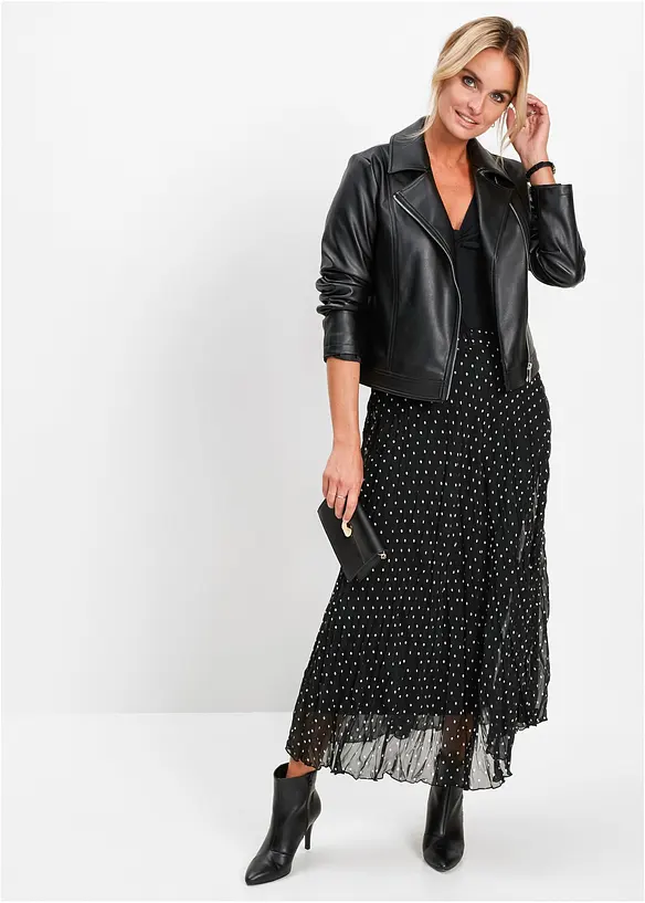 Jupe en mousseline, effet froissé, bonprix