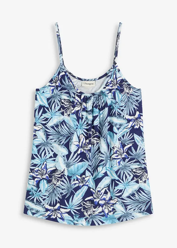 Top à fines bretelles en viscose extensible douce, bonprix