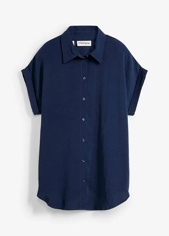 Chemisier manches courtes avec polyester recyclé, bonprix