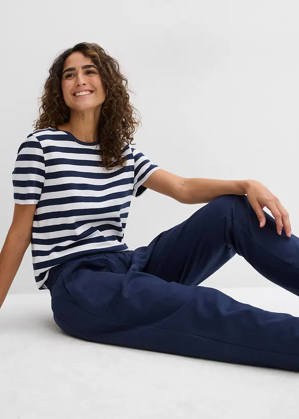 Léger pantalon jogger en lin mélangé, bonprix