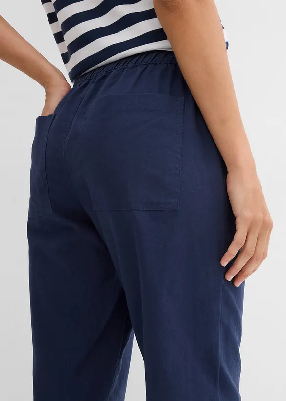 Léger pantalon jogger en lin mélangé, bonprix