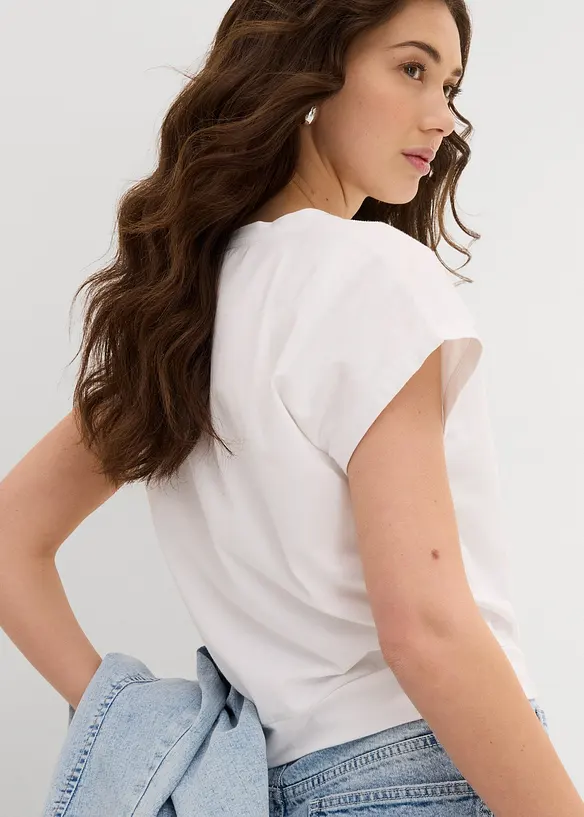 T-shirt court 100% coton, bonprix