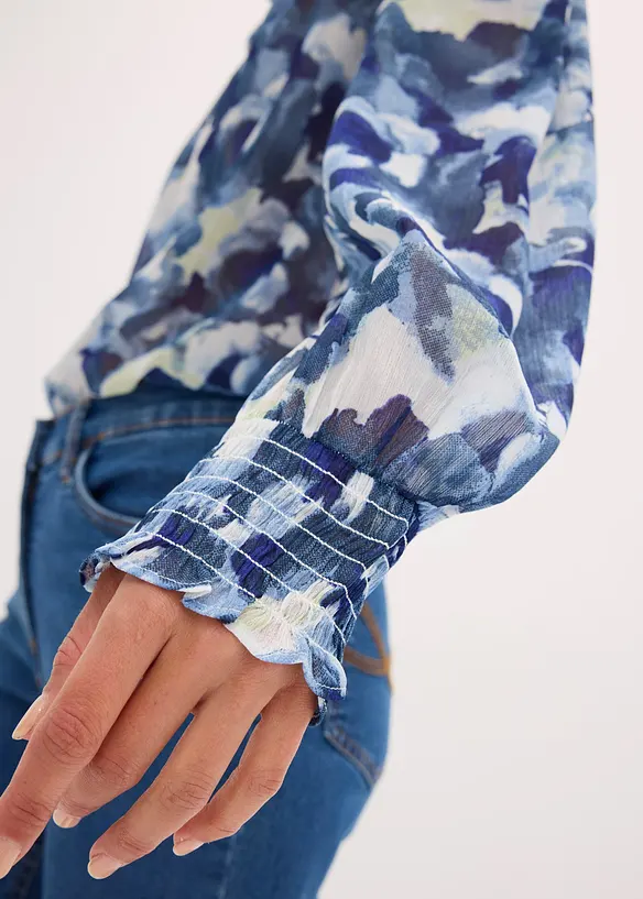 Blouse imprimée en crêpe, bonprix