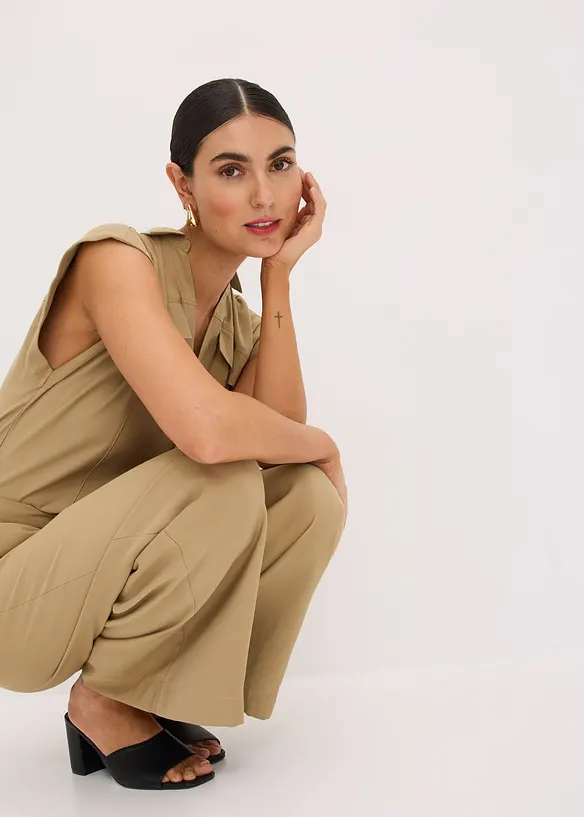 Combinaison en viscose avec lien à nouer, bonprix