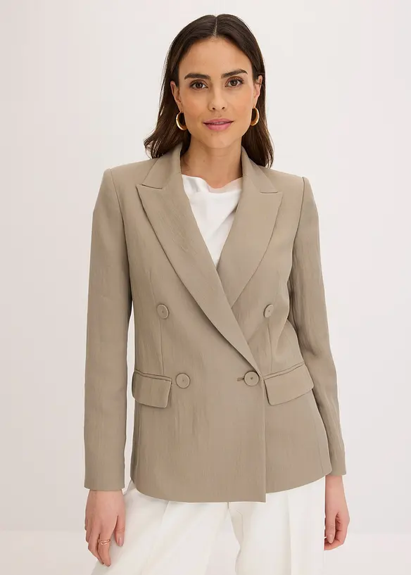 Blazer avec Lyocell, effet froissé, bonprix