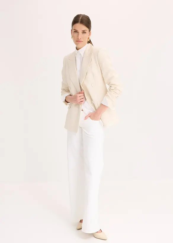 Blazer avec Lyocell, effet froissé, bonprix