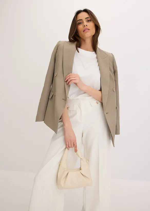 Blazer avec Lyocell, effet froissé, bonprix