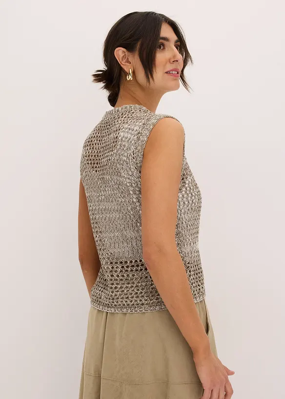 Top en grosse maille ajour&eacute;e, bonprix