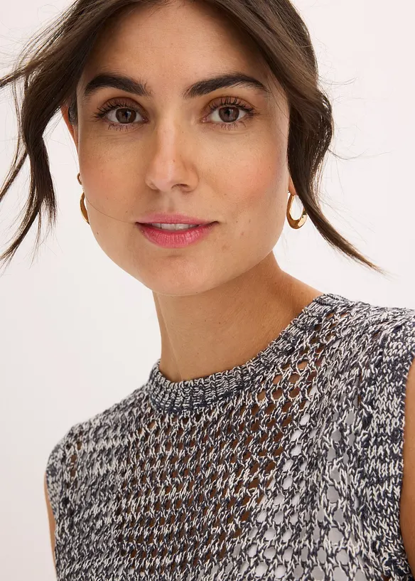 Top en grosse maille ajourée, bonprix