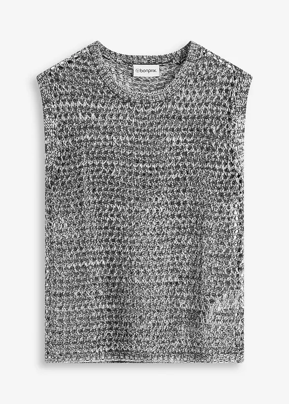 Top en grosse maille ajourée, bonprix