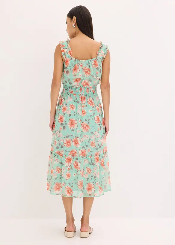 Robe imprim&eacute;e col Bardot, bonprix