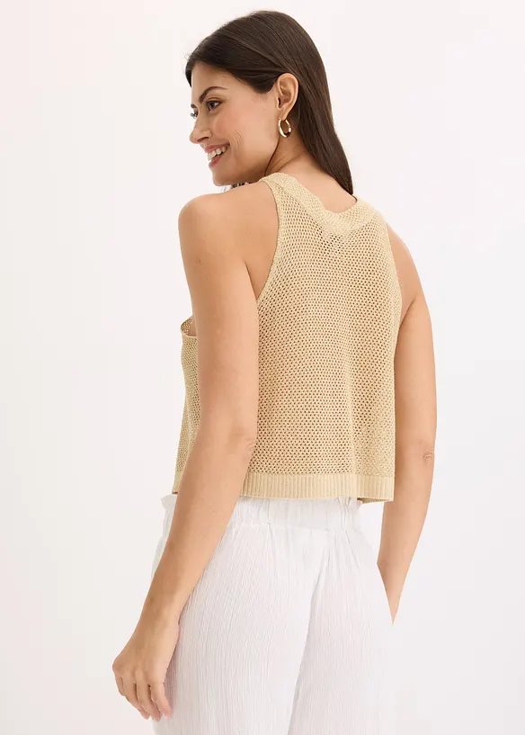 Top en maille brillante, bonprix
