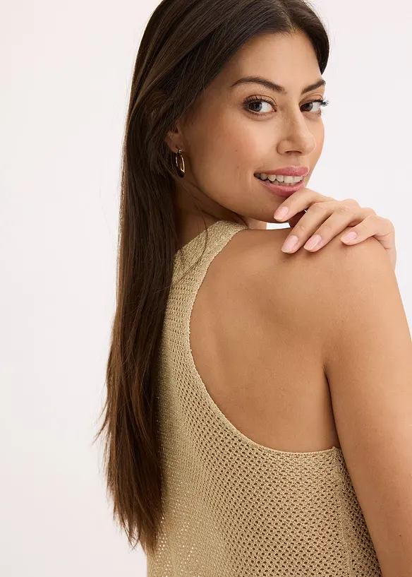 Top en maille brillante, bonprix