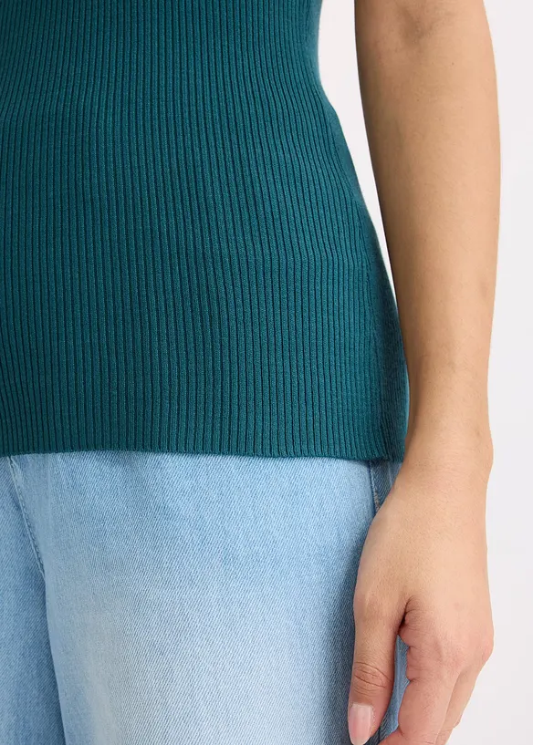 Top en maille avec un lien brillant, bonprix