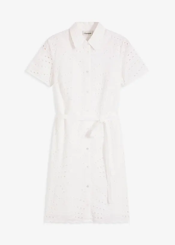 Robe-chemise en broderie anglaise, bonprix