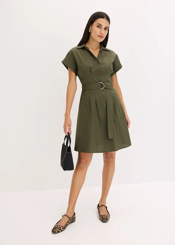 Robe-chemise avec ceinture, bonprix