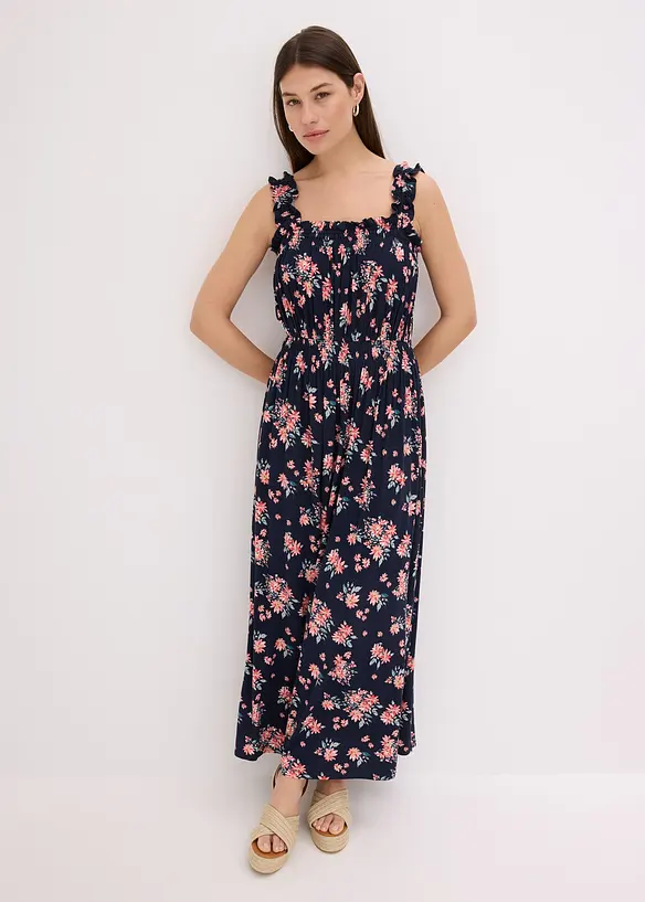 Robe longue en viscose fluide et extensible, bonprix