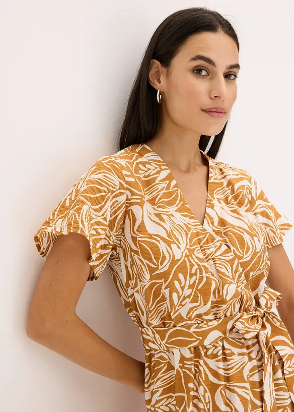 Robe longue imprimée en viscose mélangée, bonprix