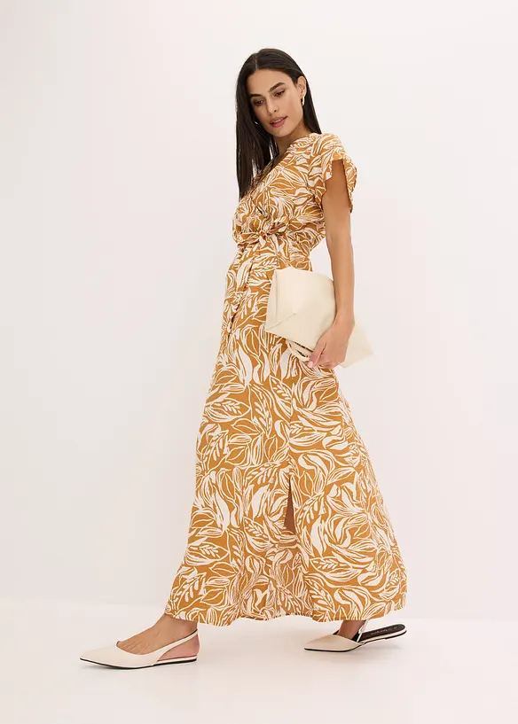 Robe longue imprimée en viscose mélangée, bonprix