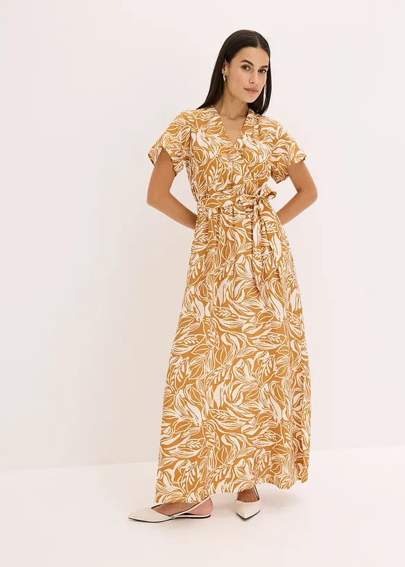 Robe longue imprimée en viscose mélangée, bonprix