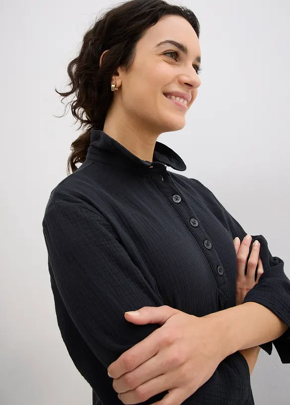 Robe-chemise en gaze de coton, bonprix