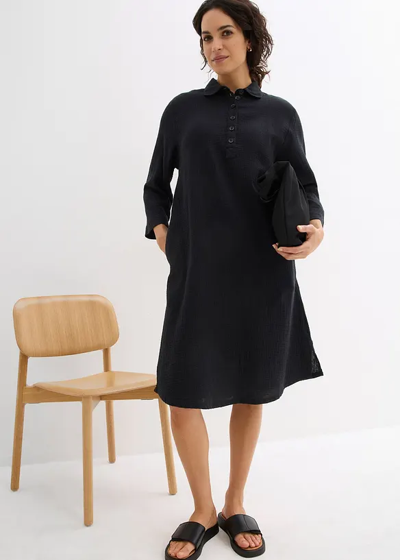 Robe-chemise en gaze de coton, bonprix
