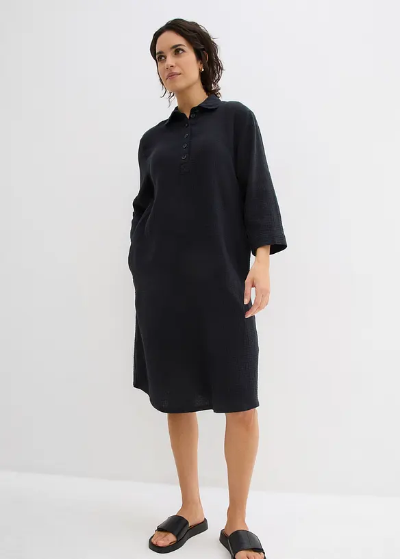 Robe-chemise en gaze de coton, bonprix