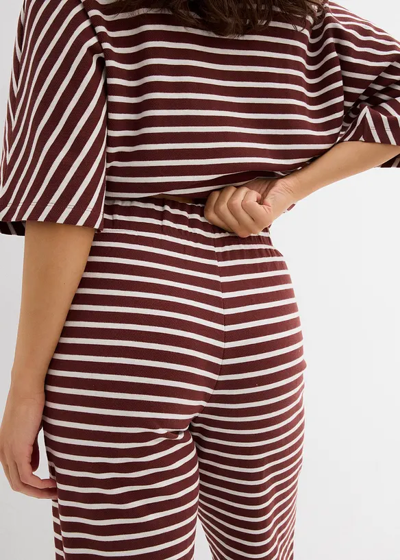 Pantalon en jersey coton texturé, bonprix