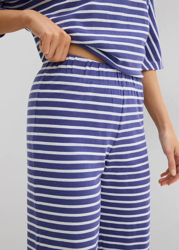 Pantalon en jersey coton texturé, bonprix