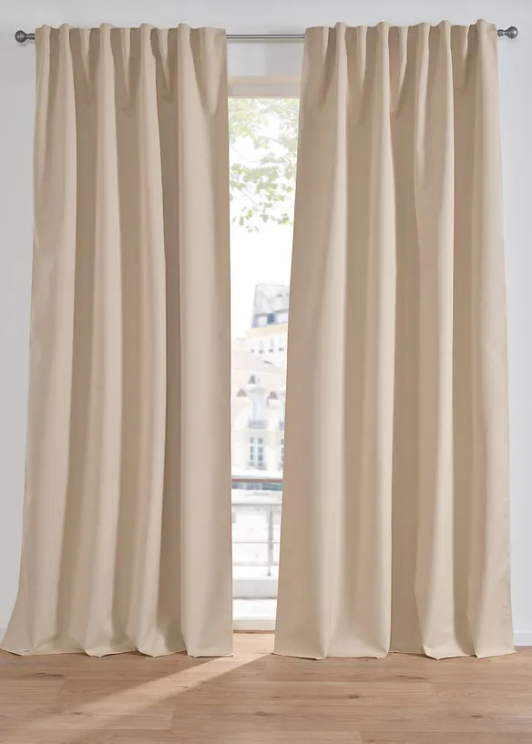 Rideau panneau occultant texturé (1 pce), bonprix