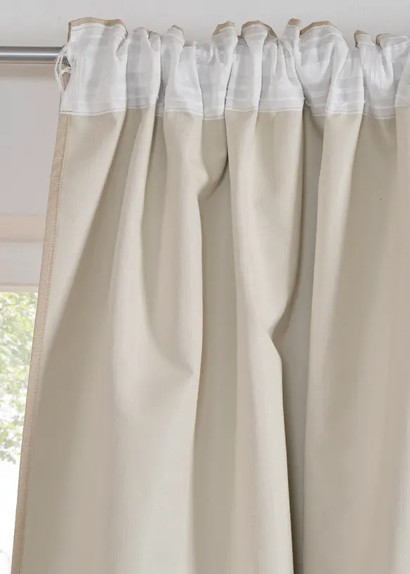 Rideau panneau occultant texturé (1 pce), bonprix