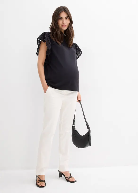 Pantalon de grossesse élégant avec jambe droite, bonprix