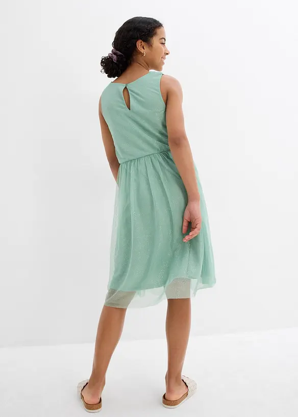 Robe midi avec empiècement dentelle, bonprix